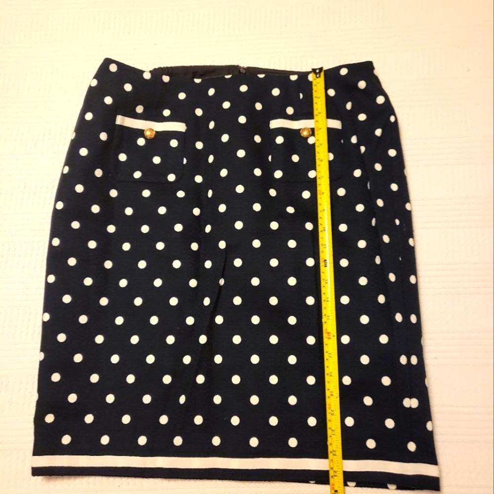 Black and white polkadot skirt